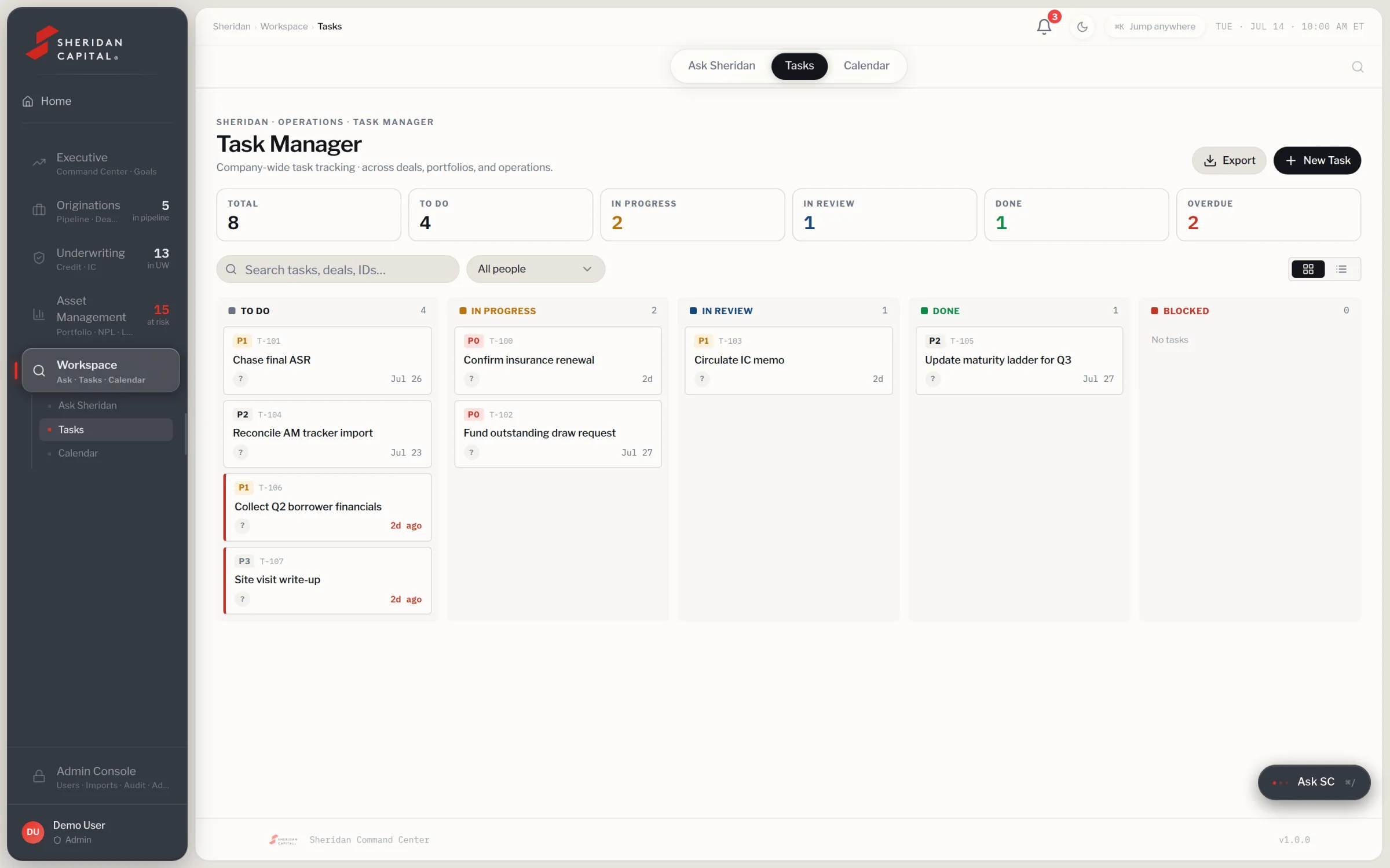Company task board